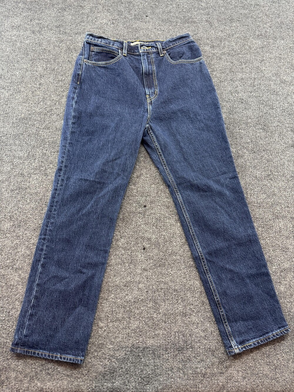 Levis Premium 70s High Slim Straight Jeans Womens 30 Blue Medium Wash Denim